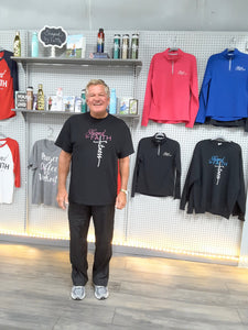 Shaped by Faith Fitness Logo Black Tee