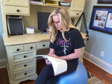 Load image into Gallery viewer, Shaped by Faith Fitness Logo Black Tee
